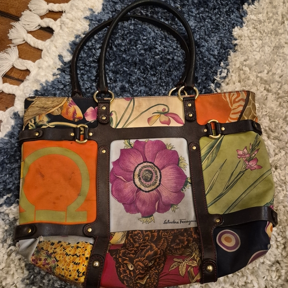 Salvatore Ferragamo Multicolor Animal Print Shoulder Bag - Picture 2 of 4